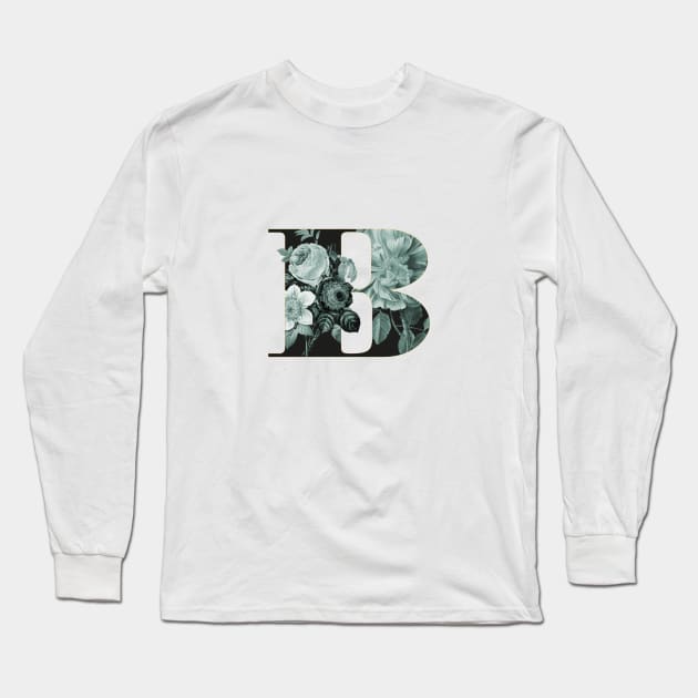 Flower Alphabet B Long Sleeve T-Shirt by froileinjuno